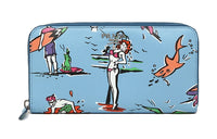 PRADA Leather Wallet Women's Blue
