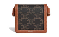 CELINE Cow Leather Shoulder Bag Crossbody Bag Wallet Regular Men's Tawny