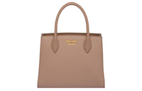 PRADA Saffiano Leather Shoulder Bag Crossbody Bag Handbag Small Size Women's Pink Beige