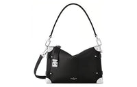 LOUIS VUITTON Trunk Cow Leather Soft Box Bag Shoulder Bag Crossbody Bag Handbag Medium Size Women's Black