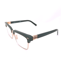 MIU MIU Acetate Metal Square Eyeglass Frames Unisex Black