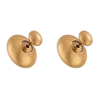DIOR Metal Stud Earrings Women's Gold