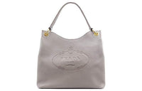 PRADA Calfskin Handbag Shoulder Bag Regular Women's Gray