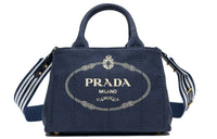 PRADA Canvas Canvas Bag Shoulder Bag Crossbody Bag Handbag Women's Blue