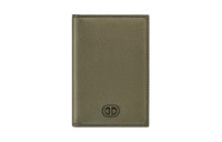 DIOR Grained Calfskin Card Holder Men's Khaki