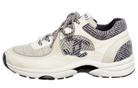 CHANEL Lightweight Low-Top Casual Shoes Men's White Gray