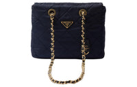 PRADA Fabric Crossbody Bag Shoulder Bag Women's Marine Blue