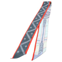 HERMES Silk Silk Scarves Women's Marine Blue