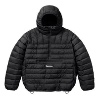 Supreme Micro Down Half Zip Hooded Pullover 'Black White' SUP-FW23-132
