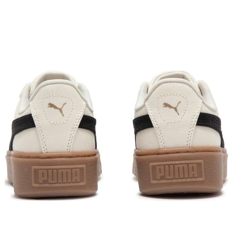 (WMNS) PUMA Basket Platform Canvas 'Beige Black' 399251-01
