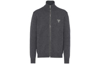 PRADA Logo embroidered Zip up Sweatshirt