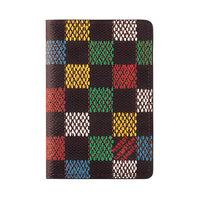 LOUIS VUITTON Pocket Organizer Coated Canvas Card Holder Men's Brown & Multicolor