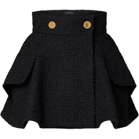 LOUIS VUITTON Tweed Mini Wrap Skirt