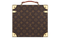 LOUIS VUITTON Canvas With Leather Trim Storage Boxes Women's Brown