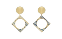 SAINT LAURENT Brass, Resin Earrings Women's Multicolor