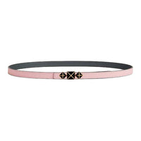 HERMES Calfskin Leather Belts Women's Pink Width 1.3CM