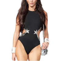 CHANEL 24 Spring Summer New Arrivals 24C One piece Swimsuit Women's Black