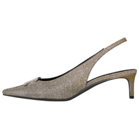 CELINE Triomphe Slim Heel High Heels Women's Gold And Silver