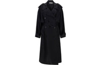 SAINT LAURENT Trench Coat Women's Black