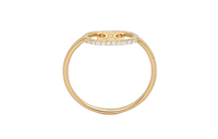 CELINE Maillon Triomphe Ring In Yellow Gold And Diamonds