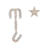 MIU MIU Crystal Earrings Women's Gold