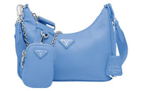 PRADA Re-Edition Fabric With Leather Crossbody Bag Shoulder Bag Women's Light Purple Light Blue