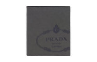 PRADA Leather Wallet Men's Coal Gray