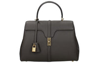 CELINE 16 Cow Leather One Shoulder Crossbody Handbag Clutch Women's Gray