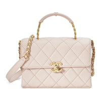 CHANEL Grain Embossed Cow Leather Handbag, Shoulder Bag, Crossbody Bag Mini Women's Pink