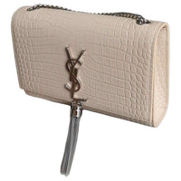 SAINT LAURENT Leather Crossbody Bag Shoulder Bag Women's Flesh Pink