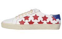 SAINT LAURENT California Low Top Stylish Skateboarding Shoes Women's White Blue