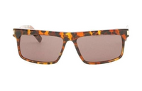 SAINT LAURENT Resin Irregular Shape Sunglasses Men's Brown