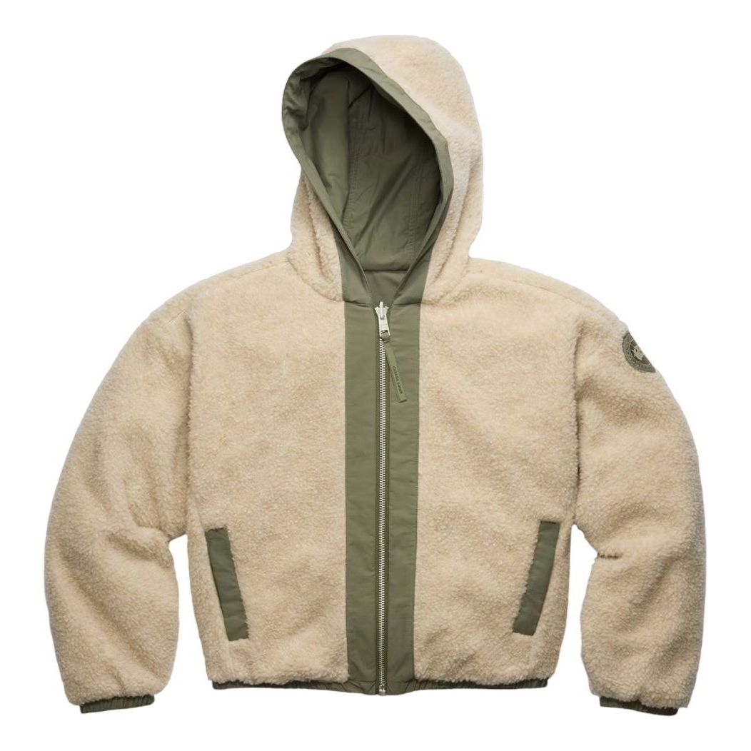 (WMNS) Canada Goose Alberni Reversible Fleece Bomber 'Light Tan Smokey Sage' 7068W-9441