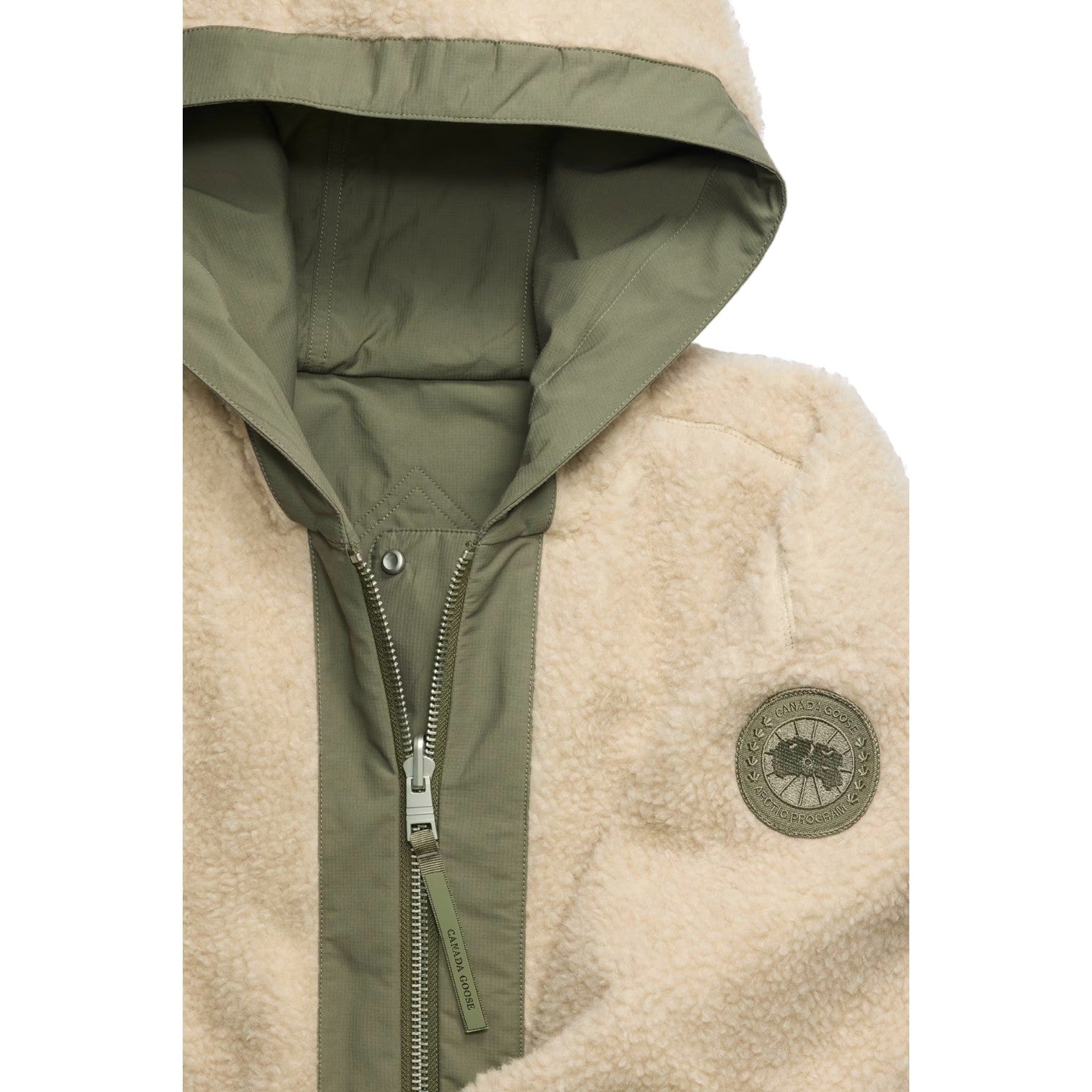 (WMNS) Canada Goose Alberni Reversible Fleece Bomber 'Light Tan Smokey Sage' 7068W-9441