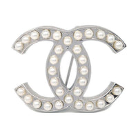 CHANEL 20th Century Cc Faux Pearl Costume Brooch