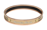 HERMES Enamel Rose Gold-Plated Bangles Women's Rose Gold