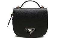 PRADA Cow Leather Backpack Handbag Shoulder Bag Women's Black