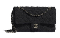 CHANEL Classic Flap CF Tweed Shoulder Bag Crossbody Bag Mini Women's Black