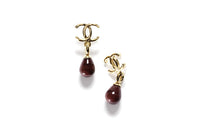 CHANEL Earrings Women's Red