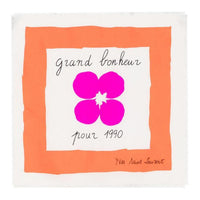 SAINT LAURENT Pre Owned 1990s Floral print Scarf
