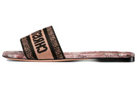 DIOR Dway Slide Slippers Women's Black Pink Orange Multicolor