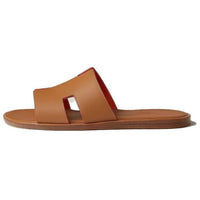 HERMES Rubber Sole Slide Slippers Men's Orange