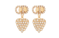 DIOR Stud Earrings Women's Light Gold