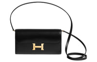 HERMES Constance To Go Box Calfskin Wallet Regular Women's 89 Noir Black