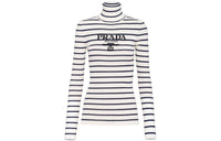 PRADA Logo intarsia Striped Jumper