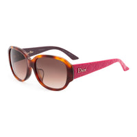 DIOR Irregular Shape Sunglasses Women's Tortoiseshell/Pink