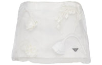 PRADA Embroidered Organza Miniskirt