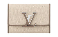 LOUIS VUITTON Cotton Canvas Wallet Women's Taupe