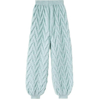 Loro Piana FW24 Knitted Sports Pants Women's Blue