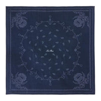 Loro Piana Wool Knit Scarves Women's Eclipse Blue/White